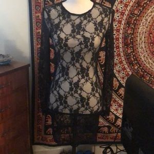 Black lace dress